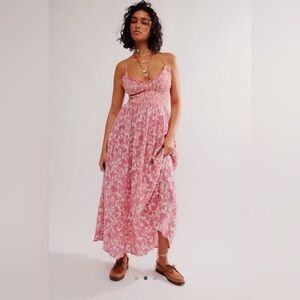 Free People Sweet Nothings Midi Dress- Pink